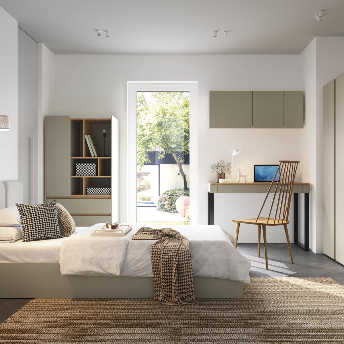 HIGHBOARD Lico mit 2 Schubalden und 4 Türen, Eukalyptus - Eukalyptusholzfarben, Holzwerkstoff (80/165/40cm) - Beautysofa