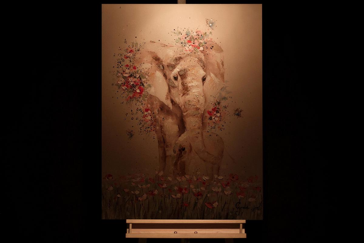 ACRYLBILD HANDGEMALT 75/100 cm - Taupe/Beige, Holz/Textil (75/100cm) - KUNSTLOFT