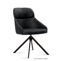 ESSZIMMERSTUHL drehbar (6er-Set) Derska 52x82x63 Schwarz/Anthrazit - Anthrazit/Schwarz, Kunststoff (63/82/52cm) - 58aufmkessel