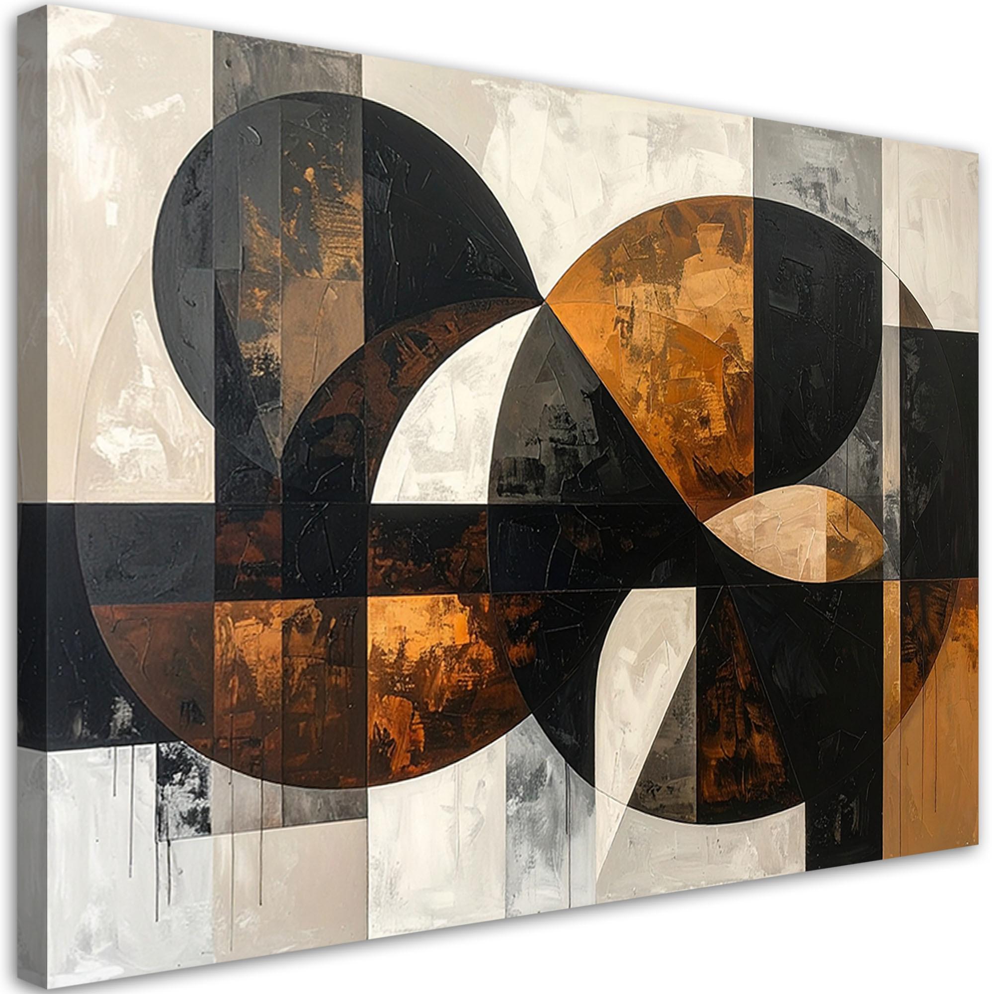 LEINWANDBILD 3D und geometrisch 60x40cm - Braun, Textil (60/40cm) - Feeby