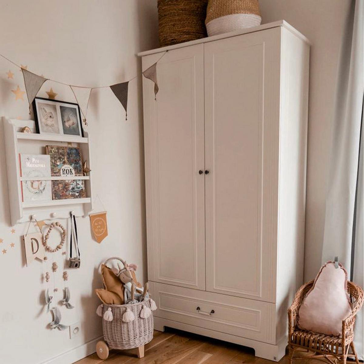 SCHRANK 2 Türen Weiß - Weiß, Holzwerkstoff (102/180/51cm) - Petits-meubles