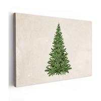 LEINWANDBILD Weihnachtsbaum - Grün - Weihnachten - Feiertage Wohnzimmer Groß 120x80 cm - Olivgrün, Textil (120/80cm) - MuchoWow