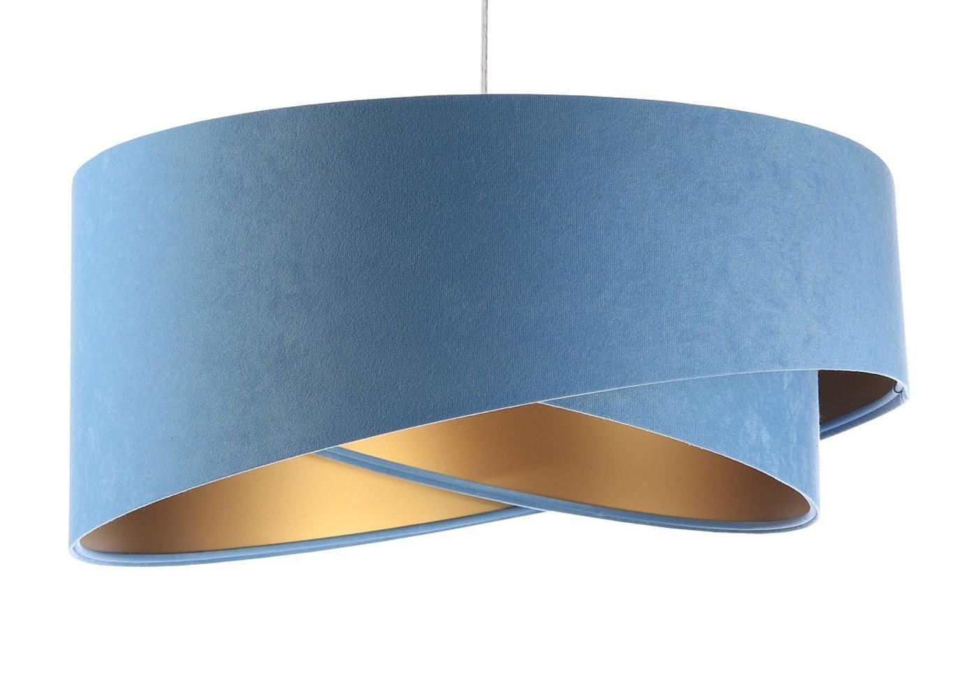 HÄNGELEUCHTE Blau 50/23 cm - Goldfarben, Kunststoff (50/1.3/23cm) - ONZENO