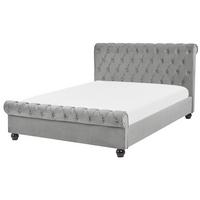 BETT 140/200cm Hellgrau Avallon - Hellgrau, Textil (140/200cm) - Beliani