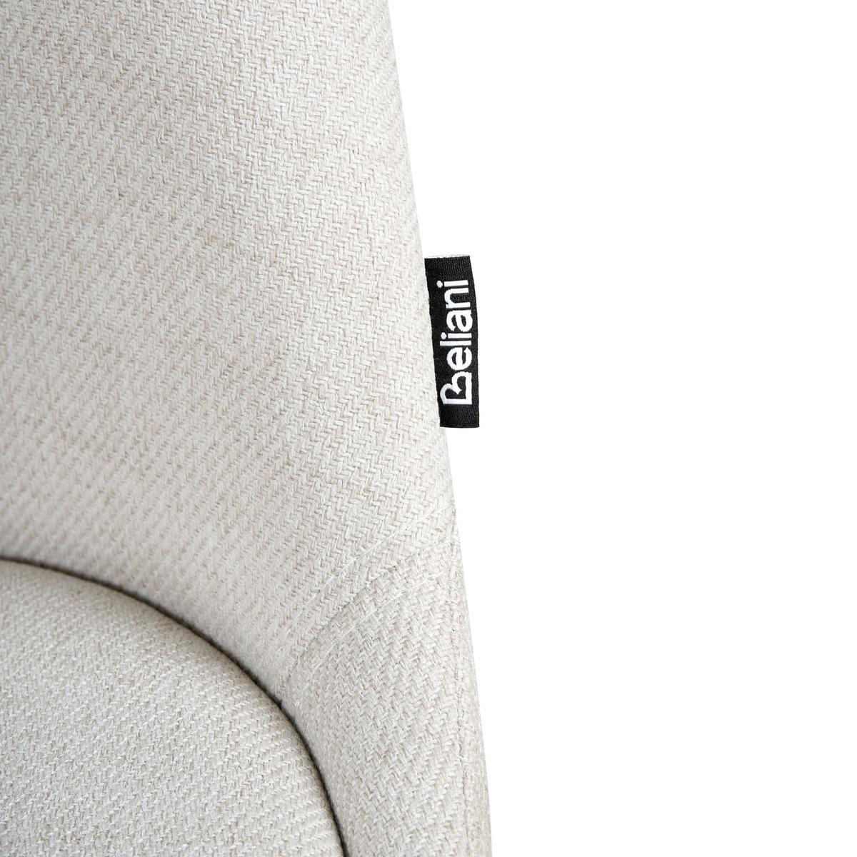 ESSZIMMERSTUHL 2er-Set Hellbeige Hedley - Beige/Schwarz, Textil (48/86/58cm) - Beliani