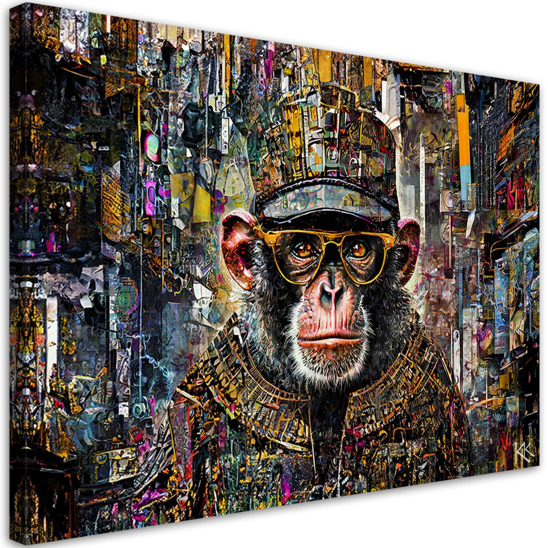KUNSTDRUCK Bunt 60/40 cm - Multicolor, Textil (60/40cm) - KUNSTLOFT
