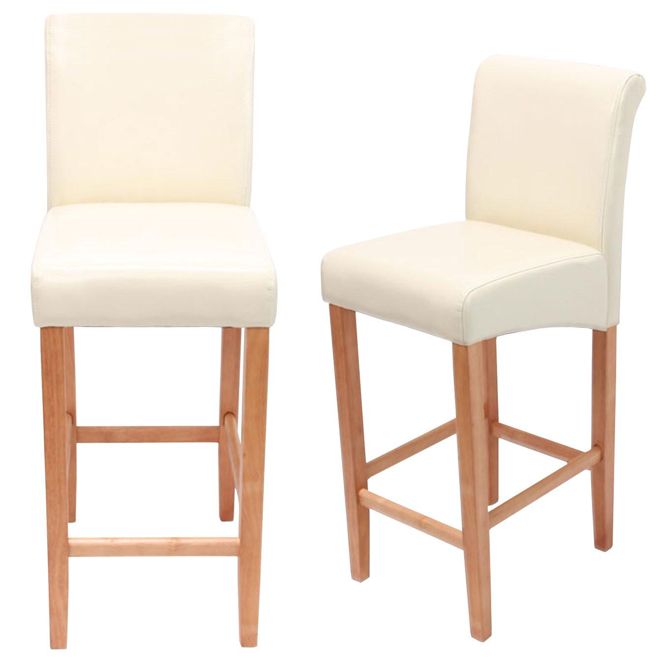BARHOCKER Beige 2er-Set - Beige, Holz (39/105/53cm) - MCW