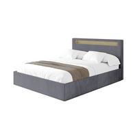 POLSTERBETT mit Bettkasten und Lattenrost, Bett mit Matratze H3/H4 - GOLA 160x200 Dunkelgrau - Dunkelgrau, Holzwerkstoff/Textil (160/200cm) - ALTDECOR