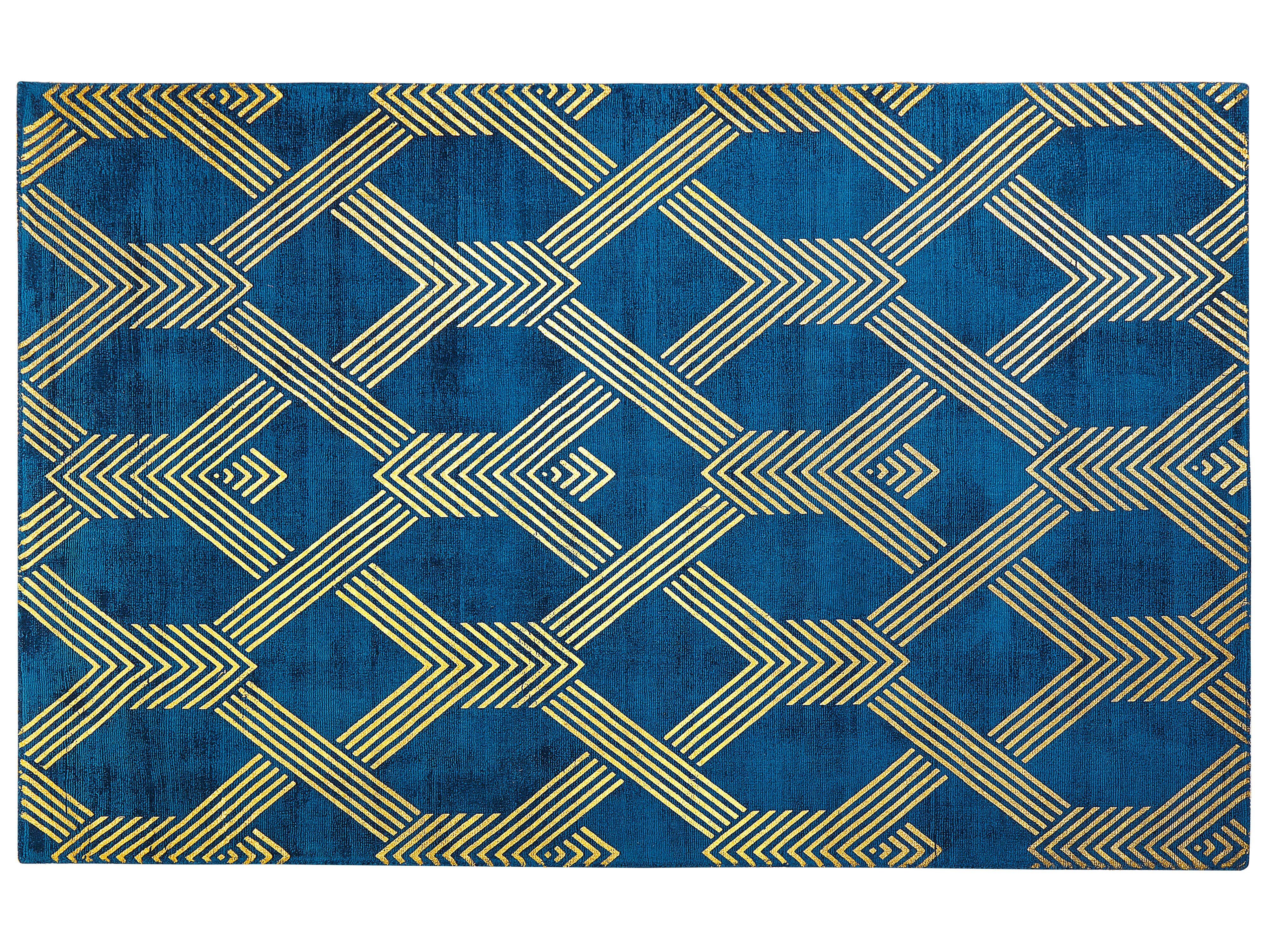 KURZFLOR-TEPPICH Vekse 200/140 cm - Blau, Naturmaterialien (140/200cm) - Beliani