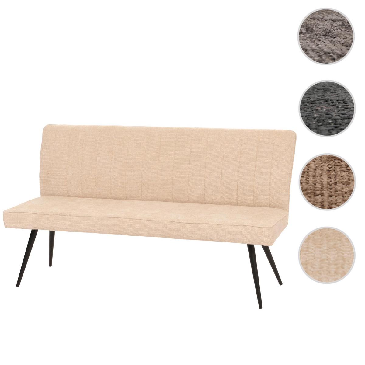 SITZBANK Beige - Dunkelgrau/Beige, Textil (160/90/60cm) - MCW