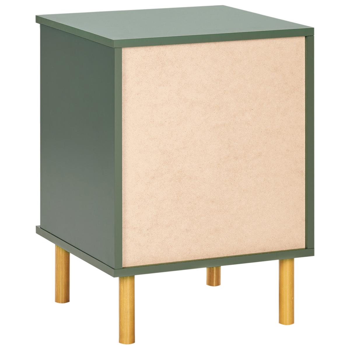 NACHTTISCH mit 2 Schubladen Grün Walpole - Grün, Holzwerkstoff (40/41/56cm) - Beliani