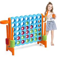 SPIELSET 4 in 1 Riesiges 4 Gewinnt Multicolor - Multicolor, Kunststoff (84/33cm) - COSTWAY