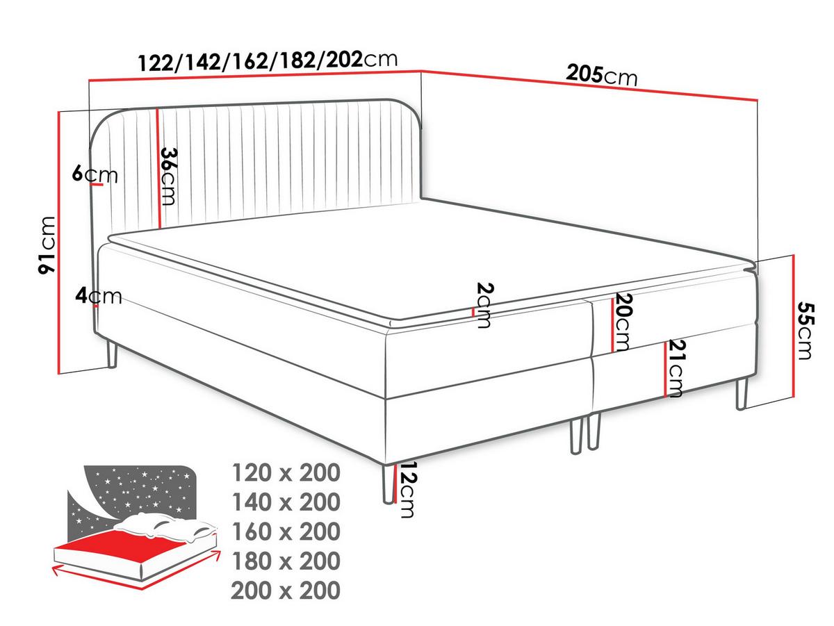 BOXBETT Box Best 1 - H3 - Schwarz/Grün, Holz/Holzwerkstoff (200/200cm) - MIRJAN24