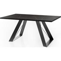 ESSTISCH Colter rechteckig ausziehbar, Marmor Schwarz 140-240/80/76 cm - Anthrazit/Schwarz, Holzwerkstoff/Metall (80/240/76cm) - WFL GROUP