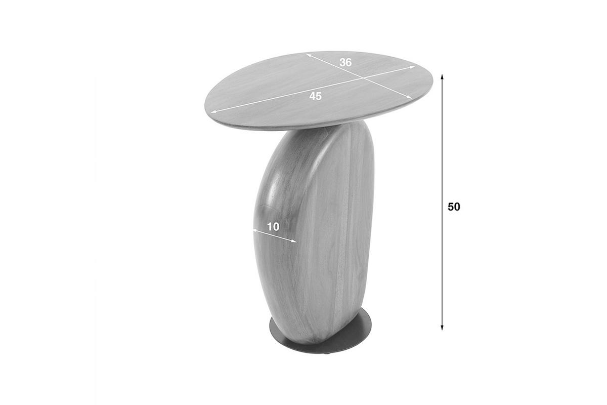 BEISTELLTISCH MINOTA Braun Akazie - Braun, Akazienholz/Holz (36/45/50cm) - KAWOLA