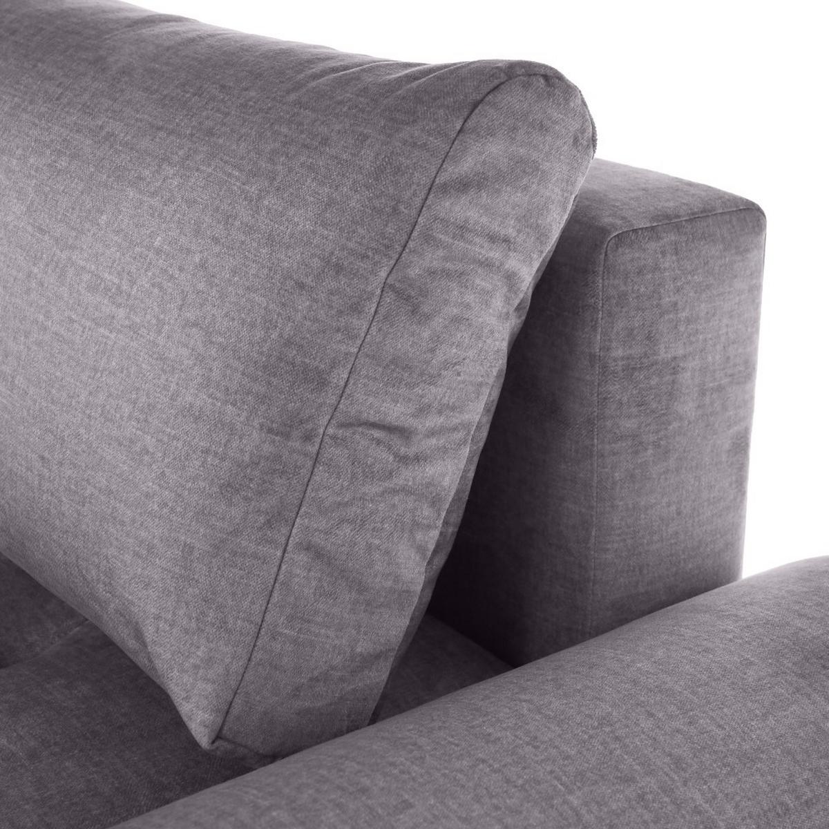 WOHNLANDSCHAFT Costa U Hellgrau - Silberfarben/Hellgrau, Kunststoff/Textil (367/80/169cm) - Beautysofa