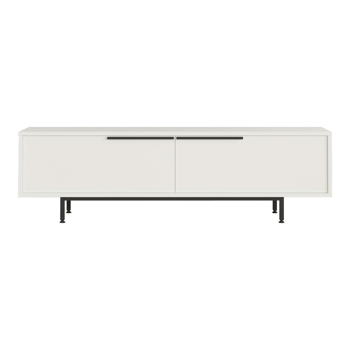TV-ELEMENT Urejovle - Schwarz/Weiß, Holzwerkstoff/Metall (160/45/35.5cm) - [en.casa]