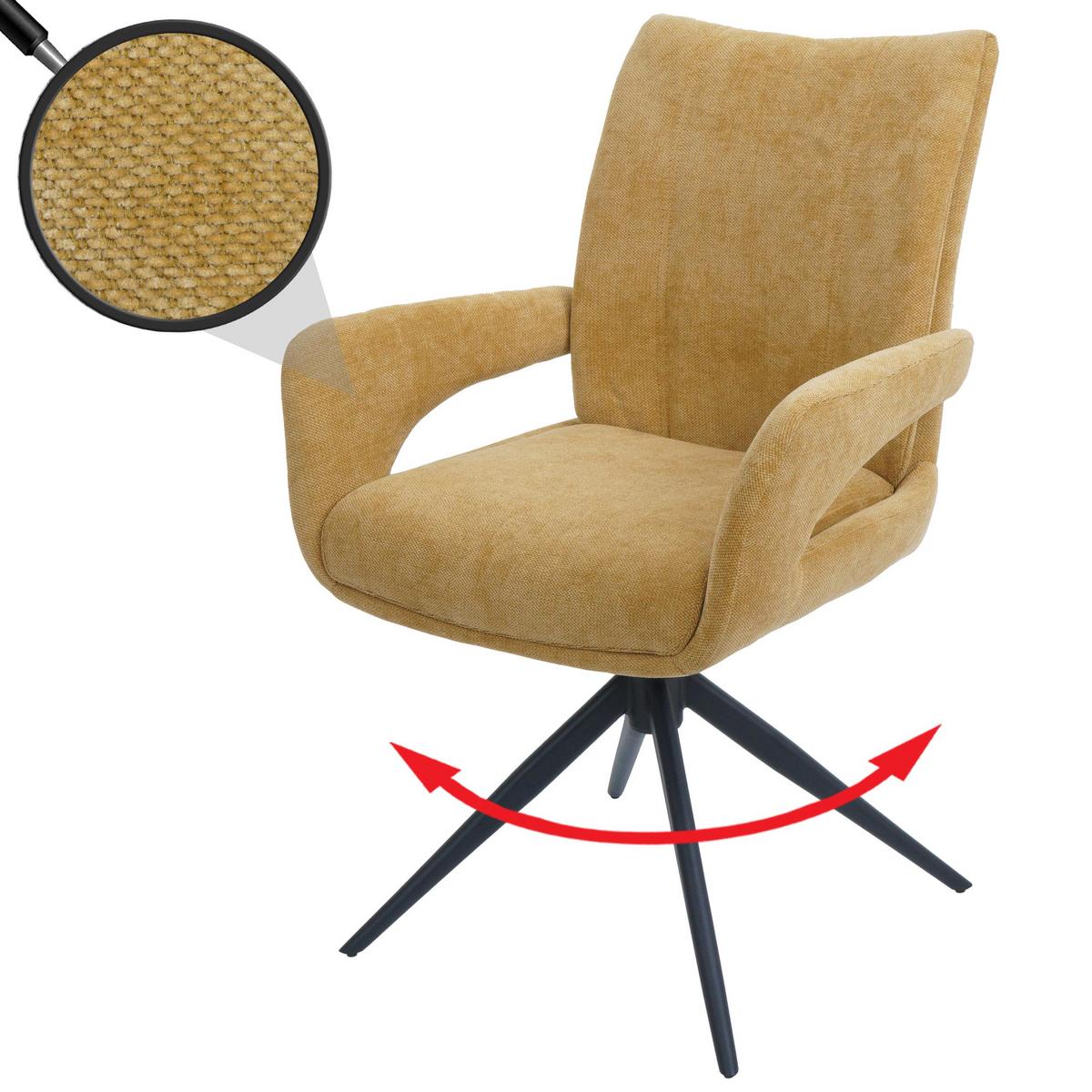ESSZIMMERSTUHL Gelb - Currygelb/Gelb, Textil (60/90/60cm) - MCW