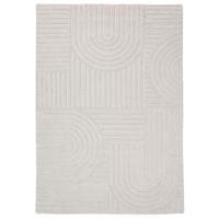 TEPPICH aus Wolle LEVEN in Elfenbein, geometrisch, 200 x 290 cm - Champagner, Textil (200/290cm) - KADIMA DESIGN