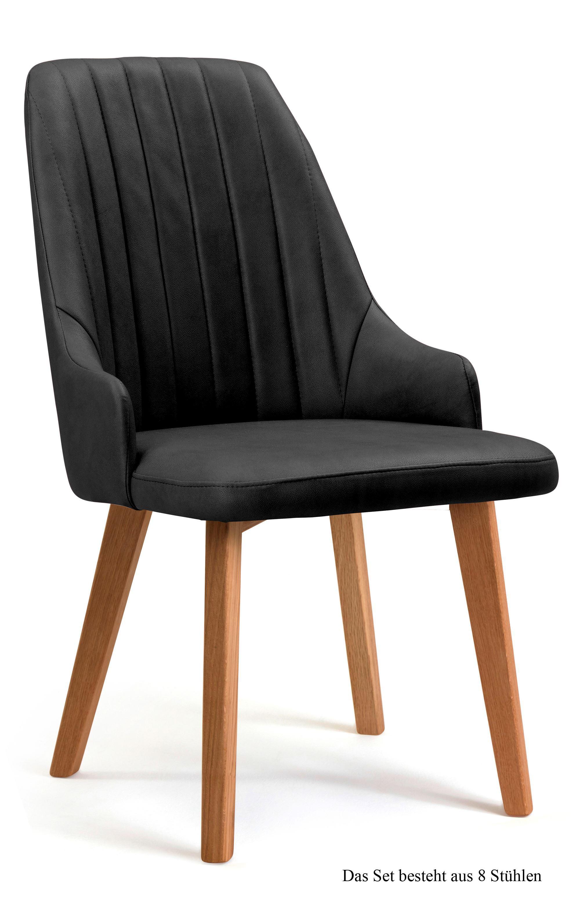 ESSZIMMERSTUHL (8er-Set) Daryl 52x91x60 Eiche geölt/Anthrazit - Eichefarben/Anthrazit, Kunststoff (60/91/52cm) - 58aufmkessel
