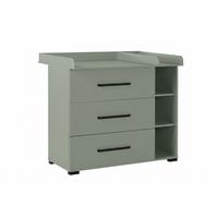 WICKELKOMMODE Essentials XL Schilfgrün - Schwarz/Grün, Holzwerkstoff/Kunststoff (115/100/79cm) - arthur berndt