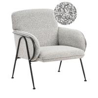 SESSEL Cremeweiß Trysnes - Schwarz/Weiß, Textil (69/84/77cm) - Beliani