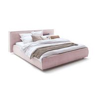 POLSTERBETT CARLO Pink Flachgewebe - Rosa, Textil (200/200cm) - KAWOLA