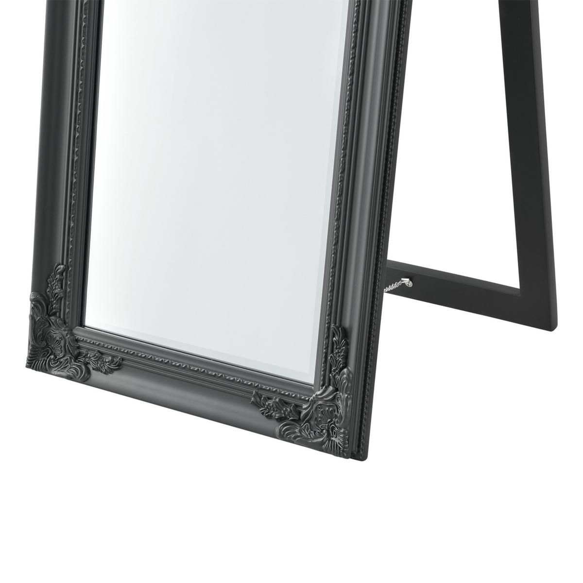 STANDSPIEGEL Arezzo - Dunkelgrau, Glas/Holz (28.5/160/140cm) - [en.casa]