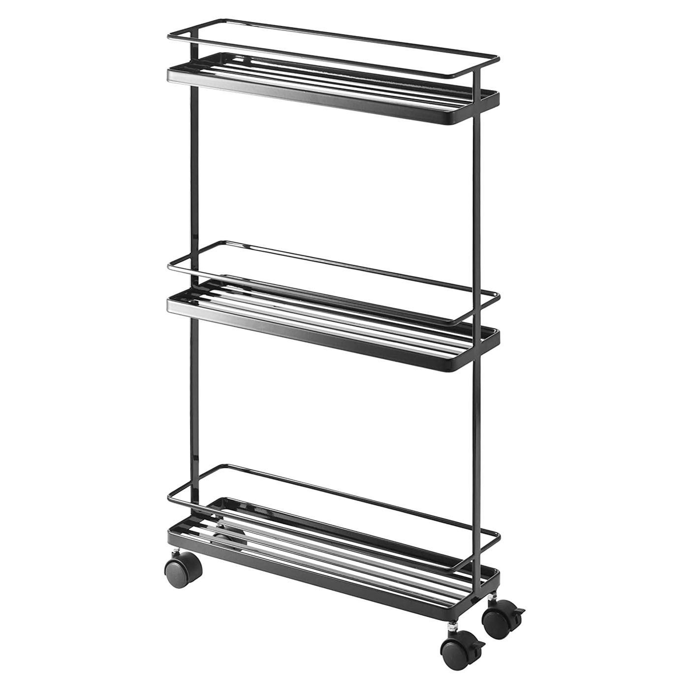 ROLLWAGEN aus Stahl - Schwarz - 38/12/66 cm - Schwarz, Metall (12/66/12cm) - Yamazaki