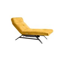 LIEGE MIT MOTORISCHER RELAXFUNKTION AMERIVA Gelb Velvet Relaxfunktion - Currygelb/Silberfarben, Textil (80/110/158cm) - KAWOLA