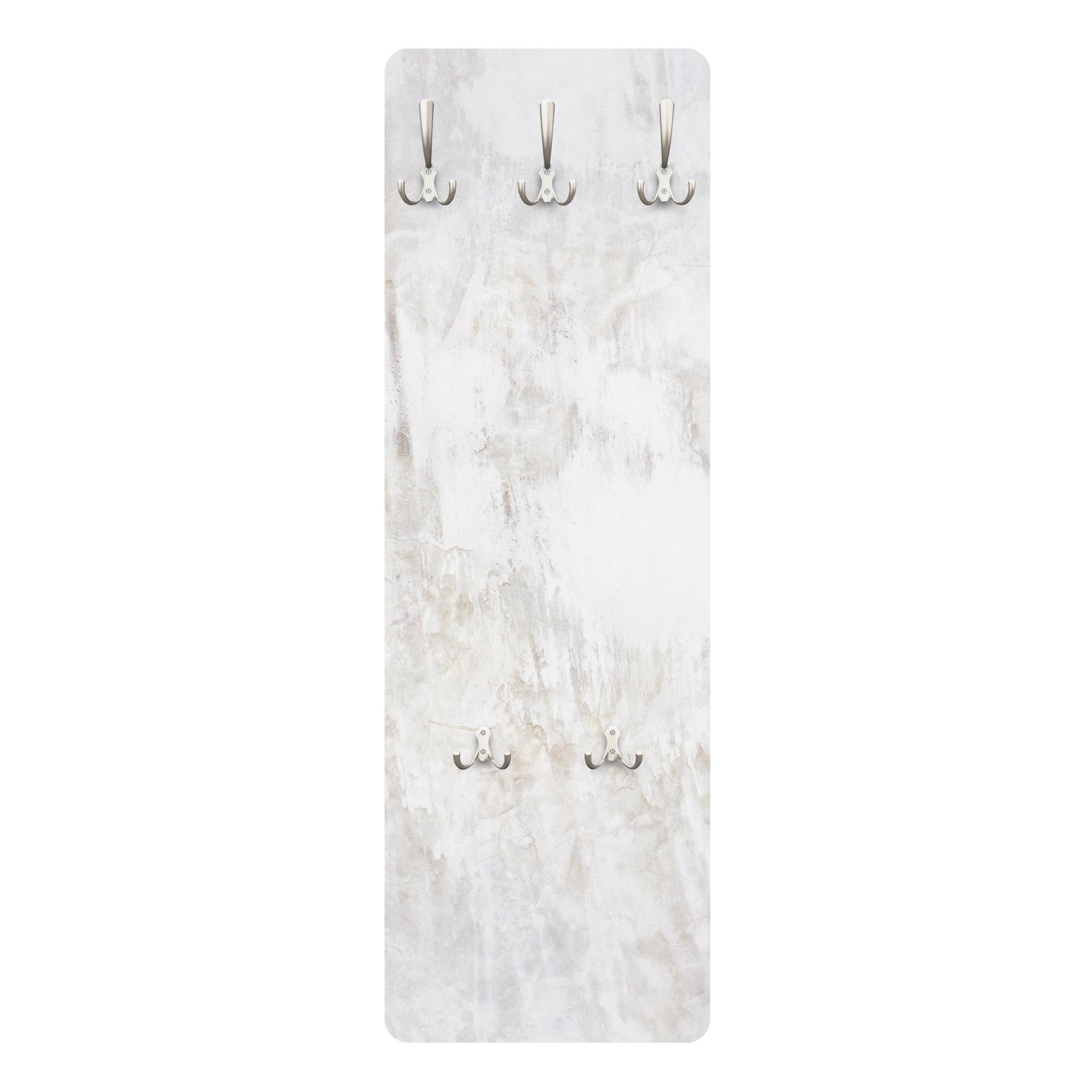 WANDGARDEROBE - Weiße Shabby Betonwand gestrichen 34/105 cm - Beige, Holzwerkstoff (34/105/1.6cm) - Bilderwelten