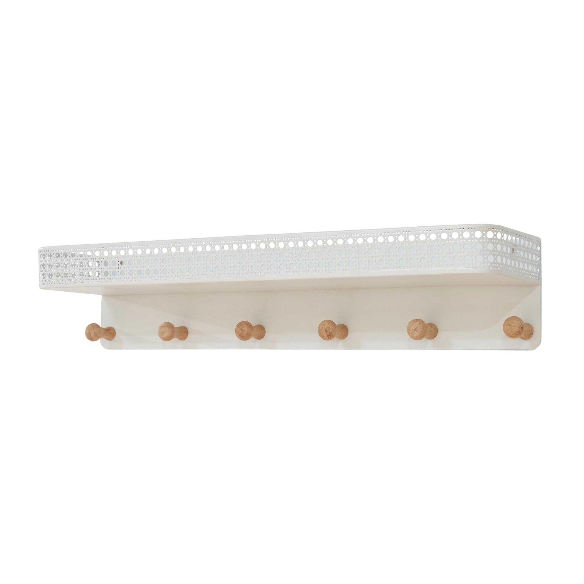 WANDGARDEROBE Jäller - Weiß, Metall (60/12/13.5cm) - [en.casa]