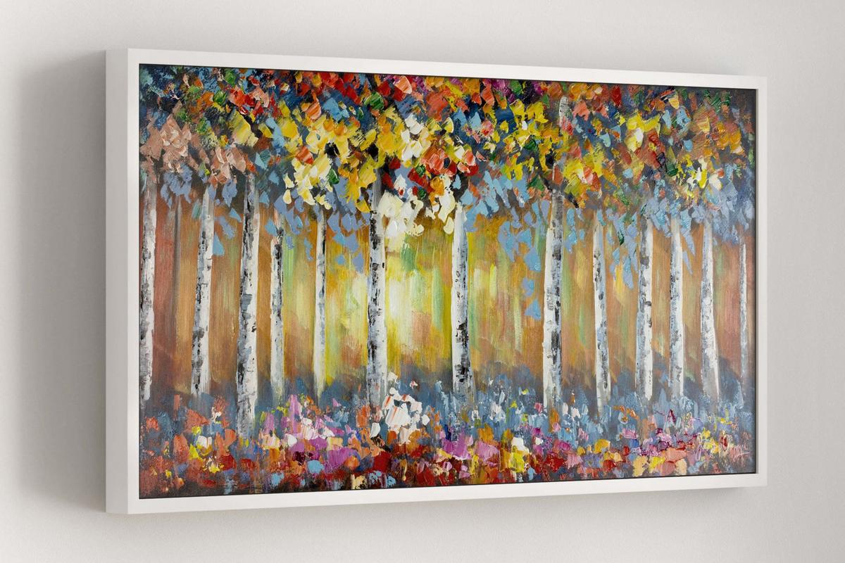 ACRYLBILD HANDGEMALT 120/60 cm - Grün, Holz/Textil (120/60cm) - KUNSTLOFT
