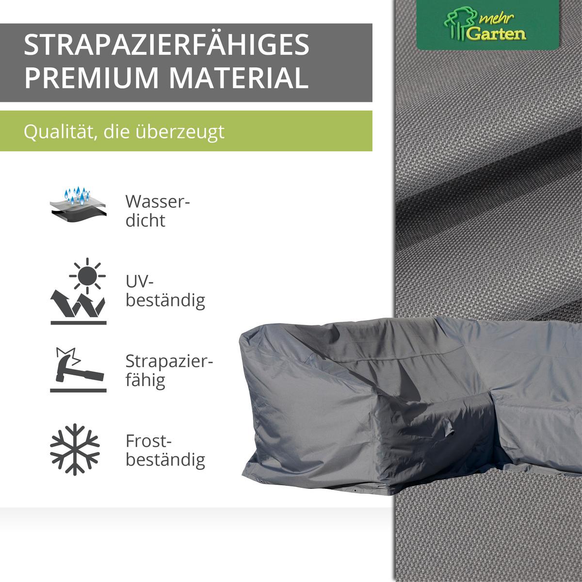 DINING-LOUNGE-ECKE L-Form SHP-20123 - Grau, Kunststoff (305/100/305cm) - mehr Garten