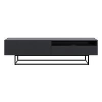 TV-SCHRANK Veldio Schwarz mit offenem Fach 175 cm - Schwarz, Holzwerkstoff/Metall (175/46.5/31.6cm) - Selsey