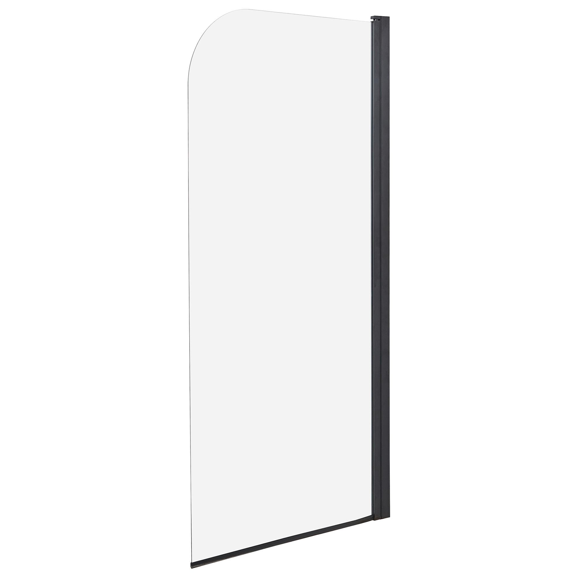 BADEWANNENAUFSATZ 140/70 cm Schwarz Lapan - Transparent, Glas (70/140cm) - Beliani