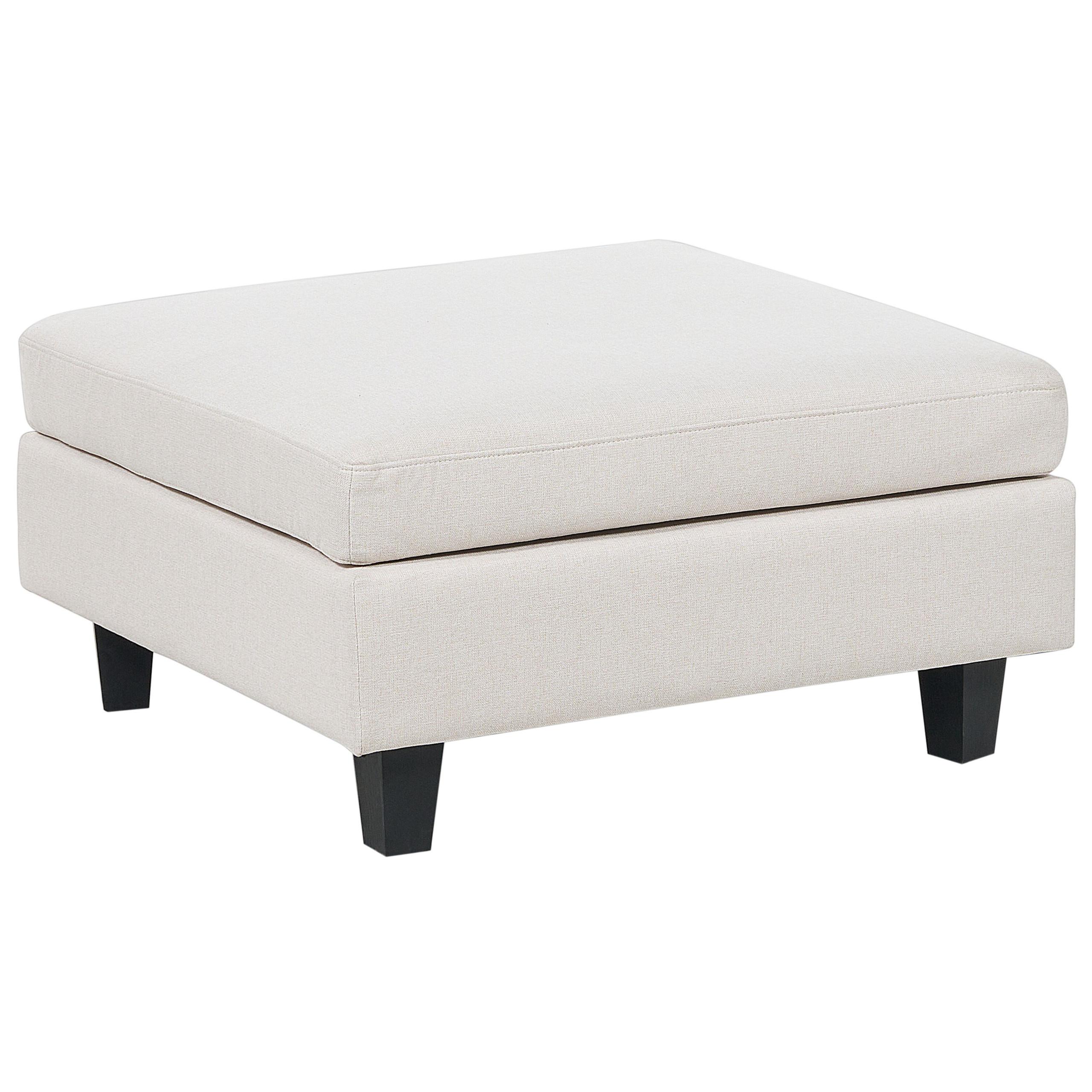 OTTOMANE Hellbeige Unstad - Beige/Schwarz, Textil (76/39/76cm) - Beliani