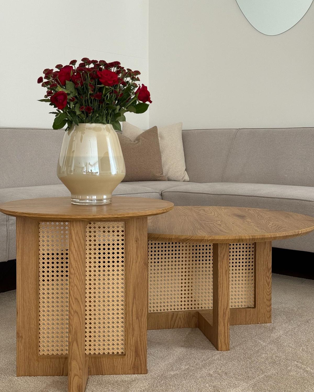 BEISTELLTISCH Braun Karlo - Hellbraun, Holzwerkstoff (50/50/50cm) - Beliani