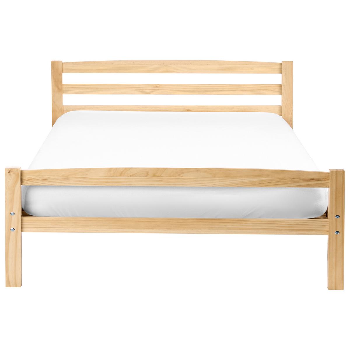BETT mit Lattenrost 120/200 Kiefernholz Hellbraun Echallon - Hellbraun/Braun, Holz (120/200cm) - Beliani
