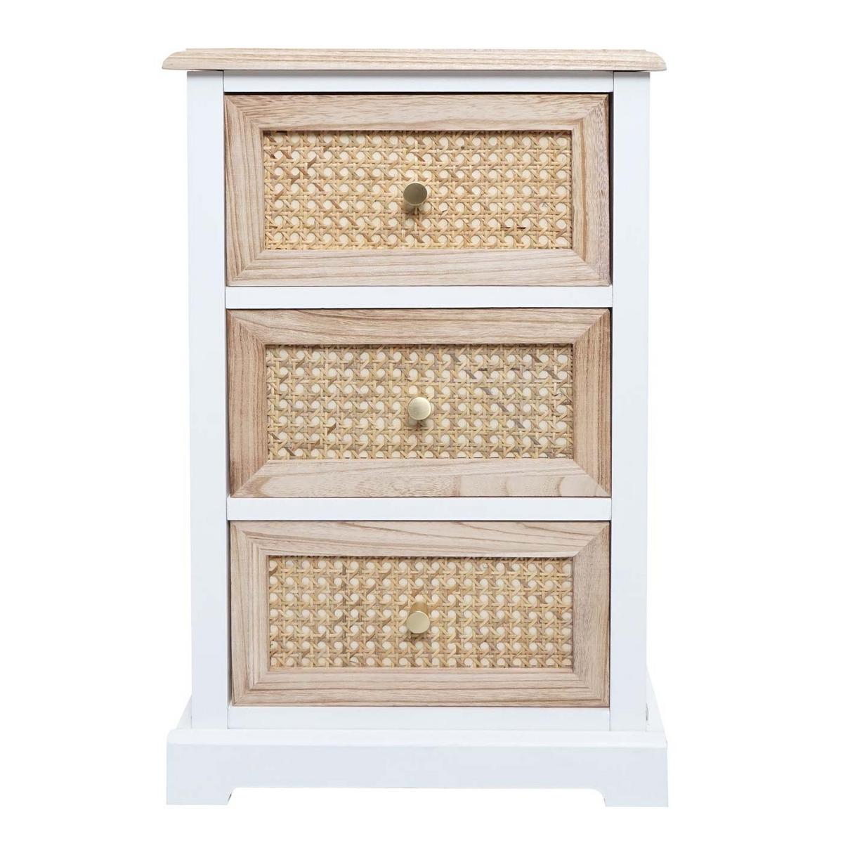 KOMMODE Weiß, Braun - Weiß/Braun, Holz (40/63/28cm) - MCW