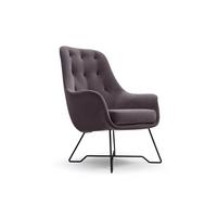 SESSEL SEDUTA, Modern Polstersessel Loungesessel, Velours-Stoff Grau - Grau, Holz/Metall (72.5/101.5/83cm) - MASSENO