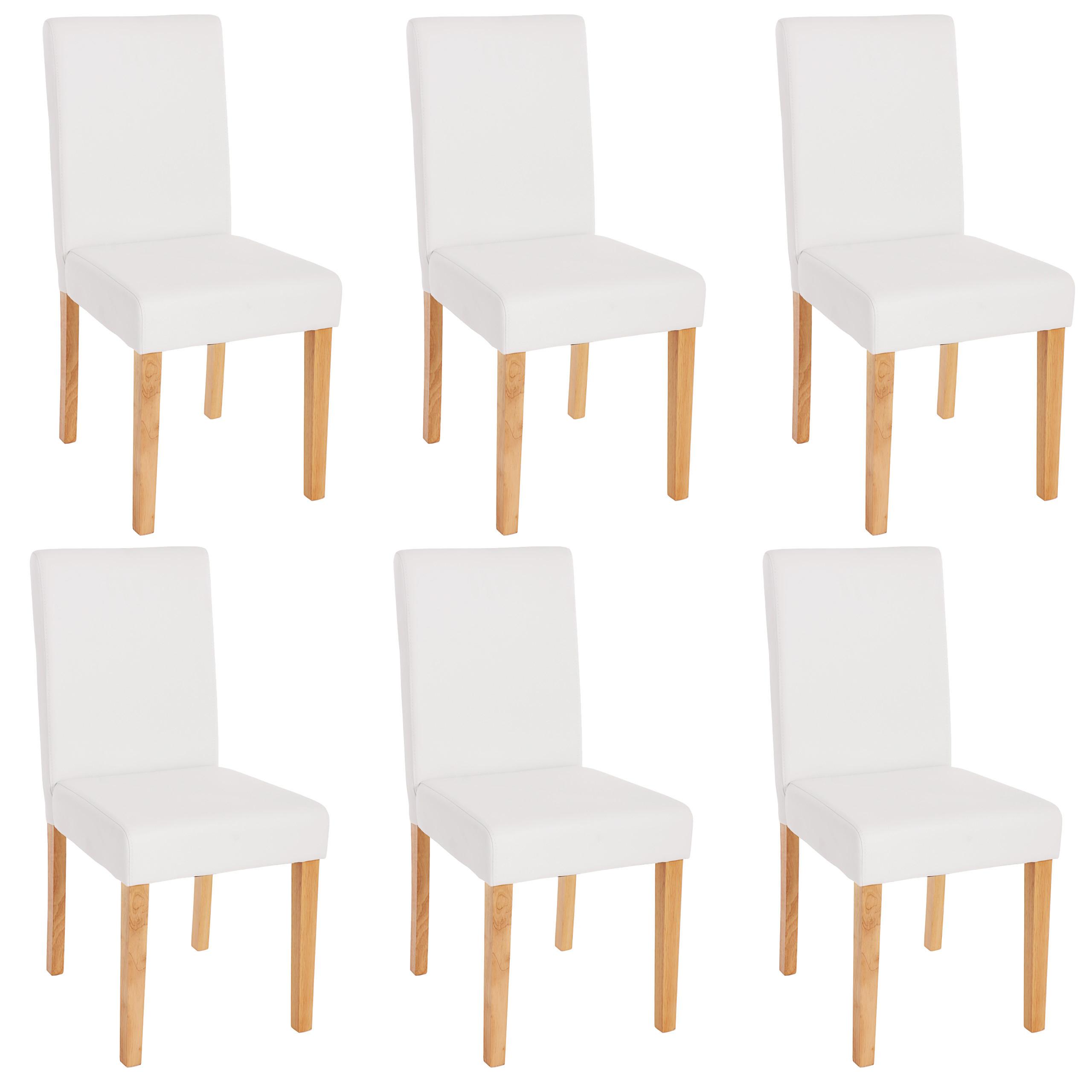ESSZIMMERSTUHL Weiß 6er-Set - Weiß, Textil (43/90/56cm) - MCW