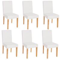 ESSZIMMERSTUHL Weiß 6er-Set - Weiß, Textil (43/90/56cm) - MCW