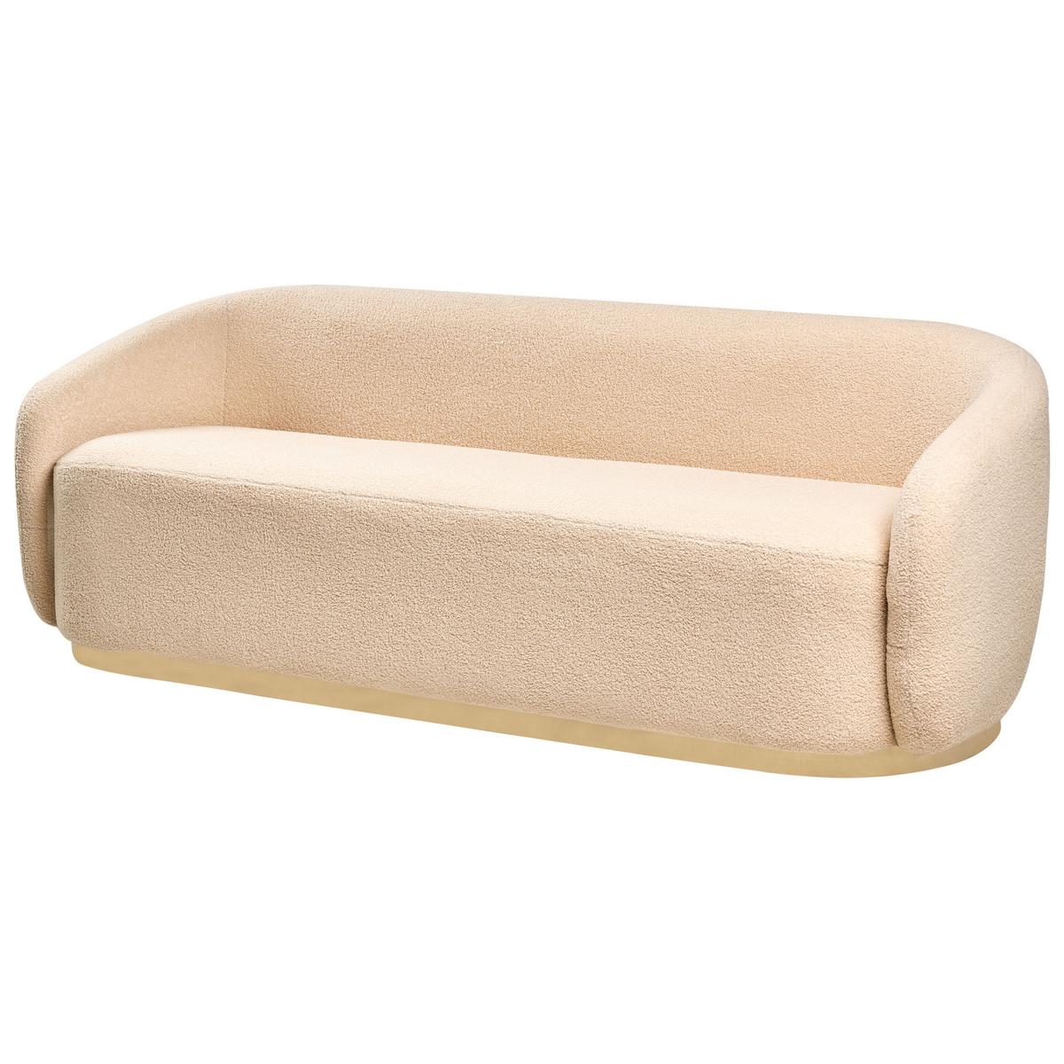 2-SITZER-SOFA Bouclé Beige Sipo - Beige, Textil (206/74/75cm) - Beliani