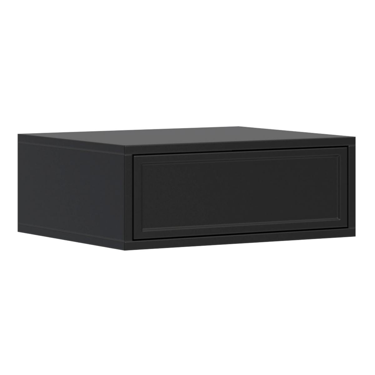 NACHTTISCH VELVETO schwarz 50 cm - Schwarz, Holzwerkstoff (50/20.2/37cm) - Selsey