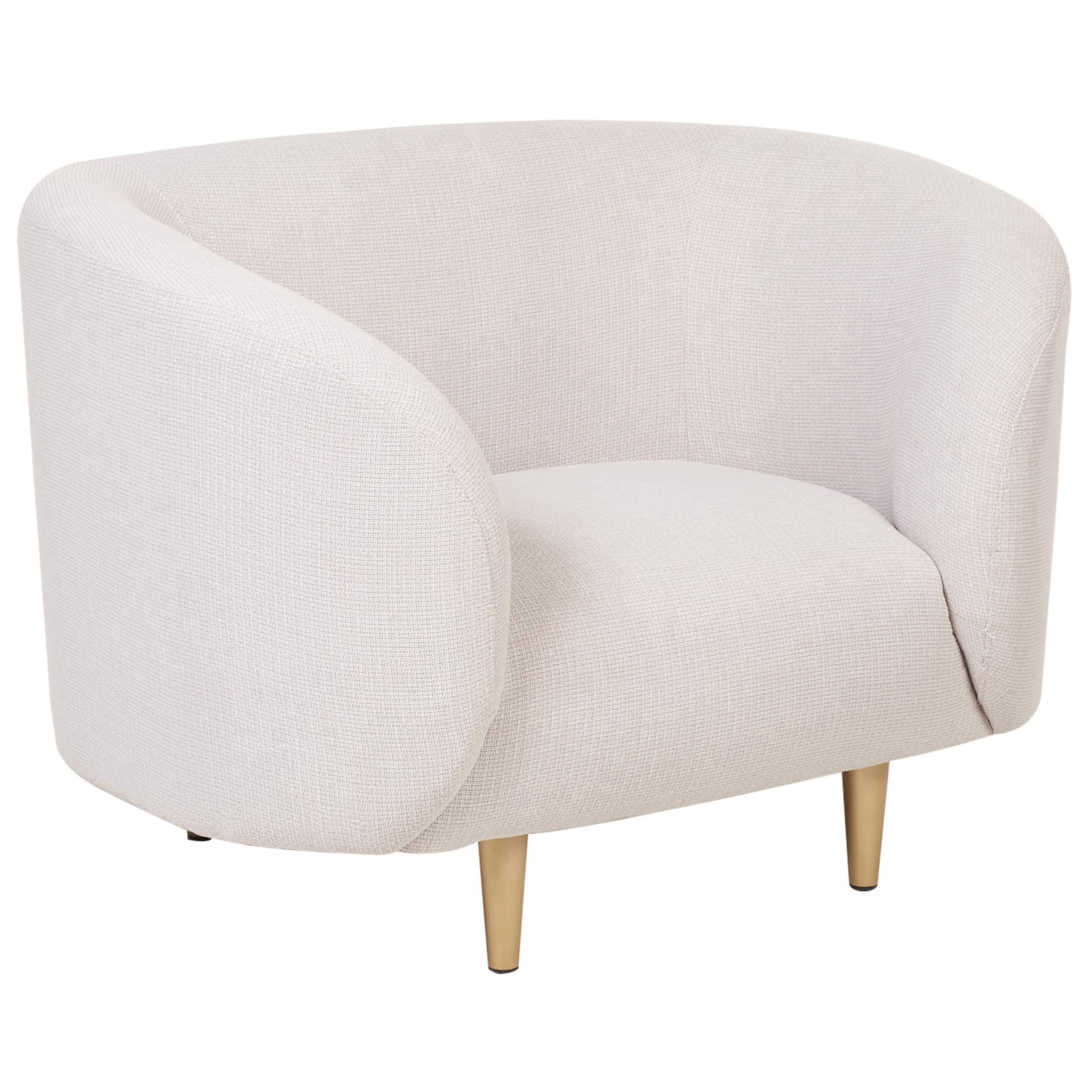 SESSEL Polsterbezug beige/gold Loen - Beige/Goldfarben, Textil (105/79/70cm) - Beliani