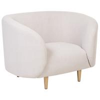 SESSEL Polsterbezug beige/gold Loen - Beige/Goldfarben, Textil (105/79/70cm) - Beliani