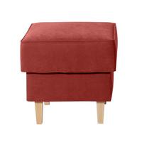 HOCKER Karlen Bezug Veloursstoff Buche natur / terracotta - Buchefarben/Terracotta, Kunststoff (53/45/53cm) - 58aufmkessel