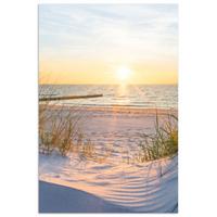 POSTER Strand - Sonne - Düne - Gras - Sand - Horizont 20x30 cm - Hellblau, Papier (20/30/0.1cm) - MuchoWow