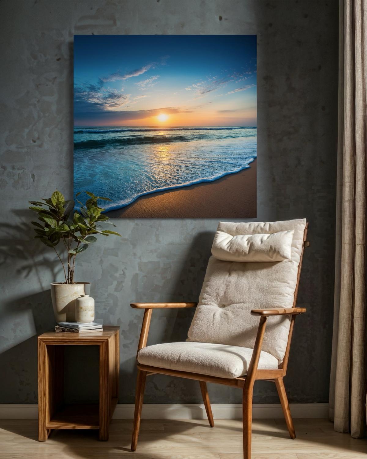 WANDBILD wasser natur meer - Blau, Textil (40/40cm) - Feeby
